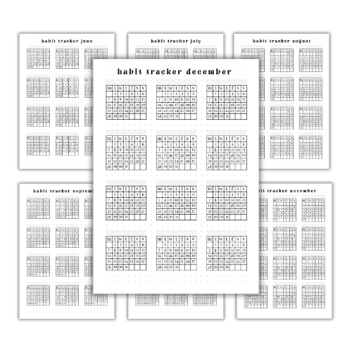 Mid-Year Reset Monthly Habit Trackers 2026 Bundle