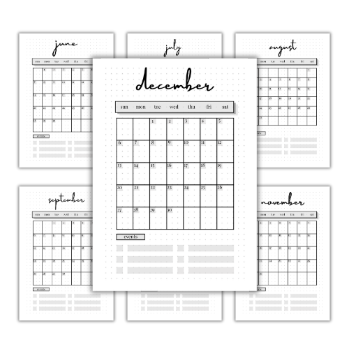 Mid-Year Reset Monthly Calendar 2026 Bundle
