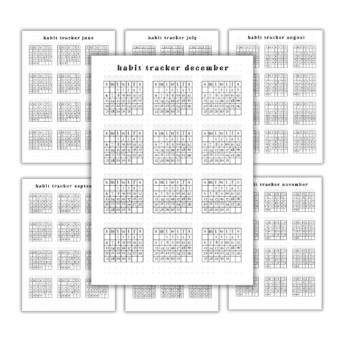 Mid-Year Reset Monthly Habit Trackers 2026 Bundle