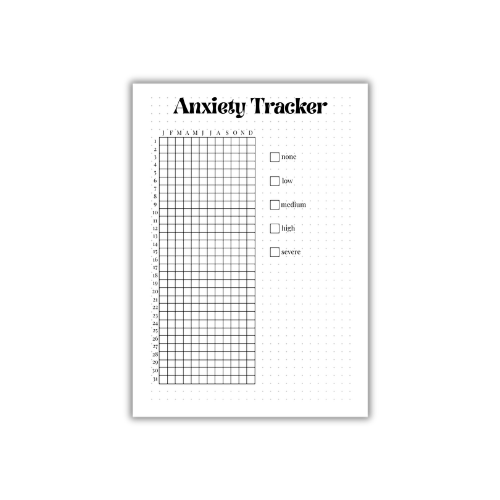 Anxiety Tracker – Cozy Bullet Journal Page
