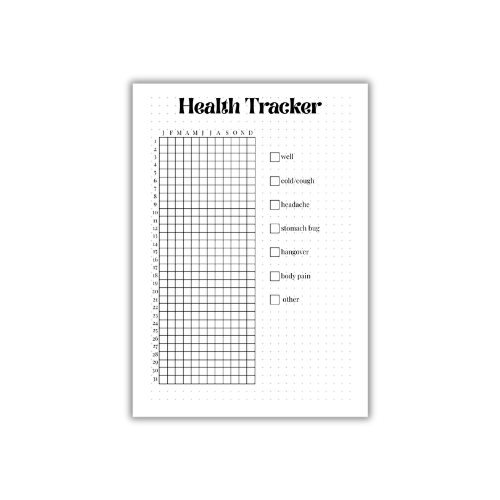 Health Tracker – Cozy Bullet Journal Page