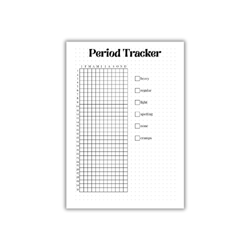 Period Tracker – Cozy Bullet Journal Page