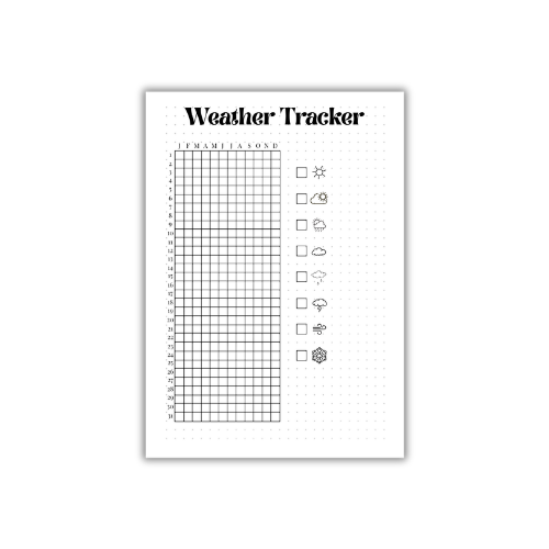 Weather Tracker – Cozy Bullet Journal Page